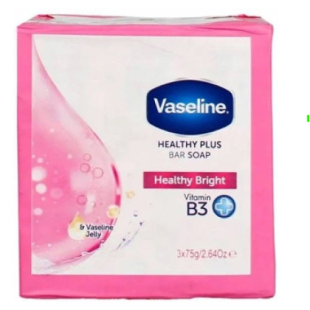 Vaseline Healthy Bright Bar Soap sada tuhých mýdel 3x75 g