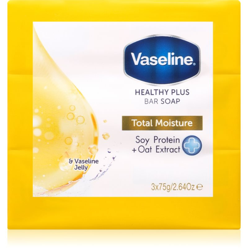 Vaseline Total Moisture Bar Soap sada tuhých mýdel 3x75 g