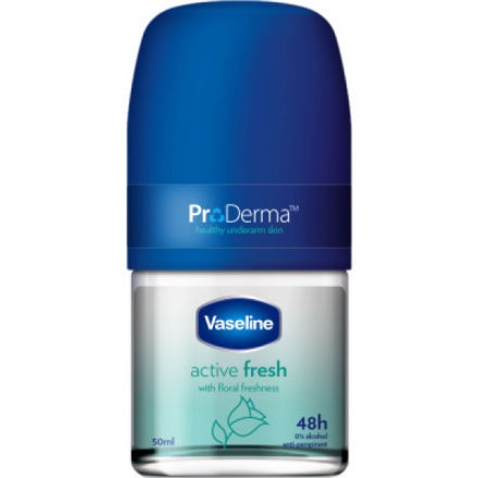 Vaseline Active Fresh Antiperspirant antiperspirant roll-on s vůní květin 50 ml