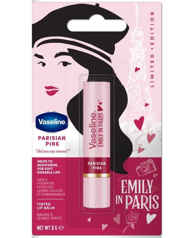 Vaseline Emily In Paris tónovací balzám na rty odstín Parisian Pink 3 g