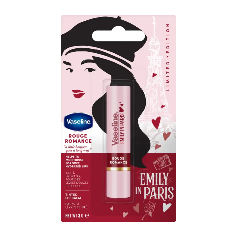 Vaseline Emily In Paris tónovací balzám na rty odstín Rouge Romance 3 g