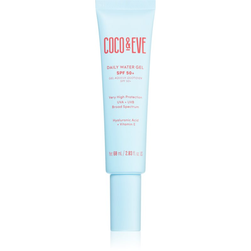 Coco & Eve SPF 50+ Daily Water Gel lehký ochranný fluid na obličej SPF 50+ 60 ml