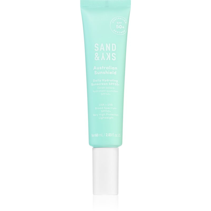 Sand & Sky Australian Sunshield Daily Hydrating Sunscreen SPF50+ lehký ochranný krém na obličej SPF 50+ 60 ml