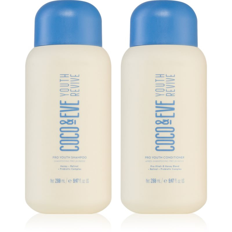 Coco & Eve Youth Revive Pro Youth Hair Duo Kit sada pro lesk a hebkost vlasů