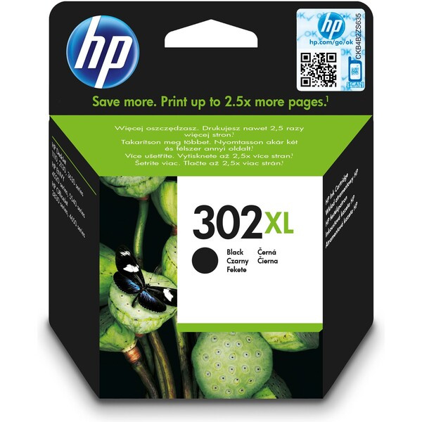 HP F6U68AE č. 302XL Černá
