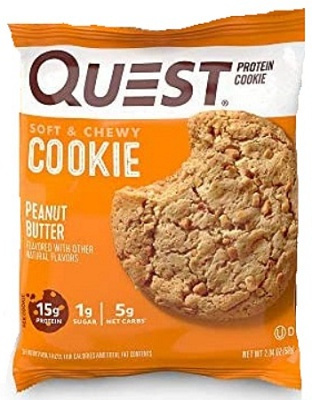 Quest Nutrition Protein Cookie 58 g - Peanut butter VÝPRODEJ (DMT 11.1.2024)