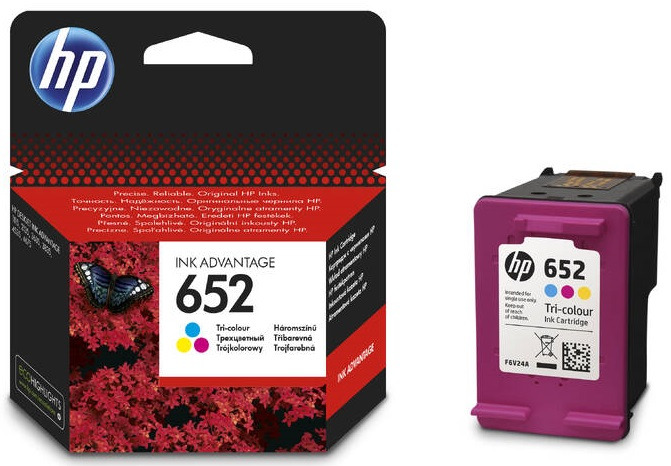 Cartridge HP F6V24AE/652 - tříbarevná