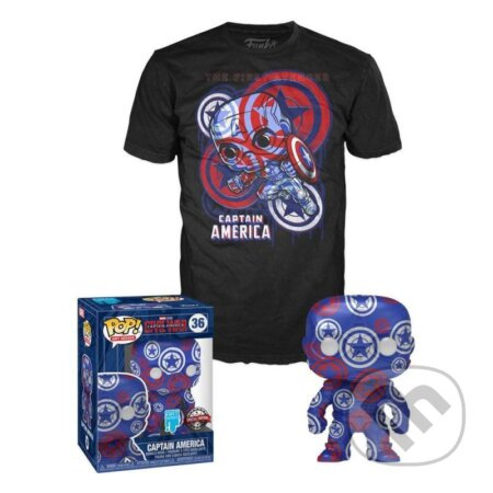 Funko POP & Tee: Marvel Patriotic Age - Captain America