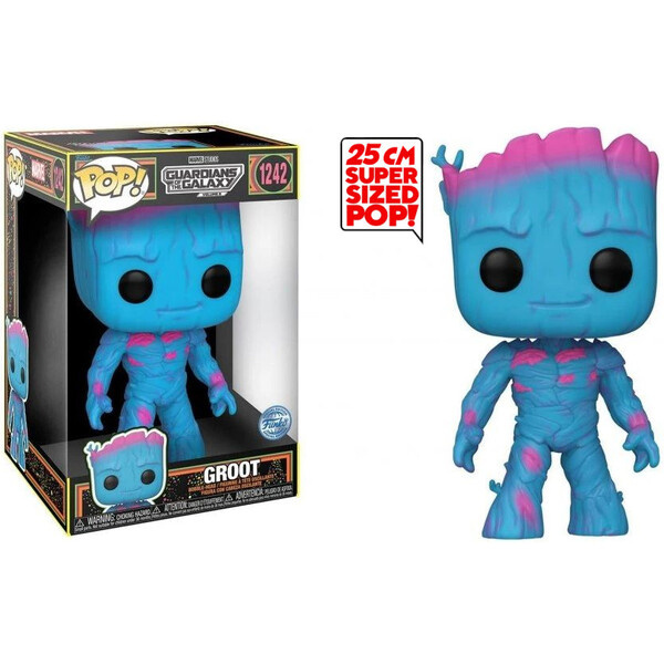 Funko Pop! 1242 XL Guardians of the Galaxy Groot Black Light