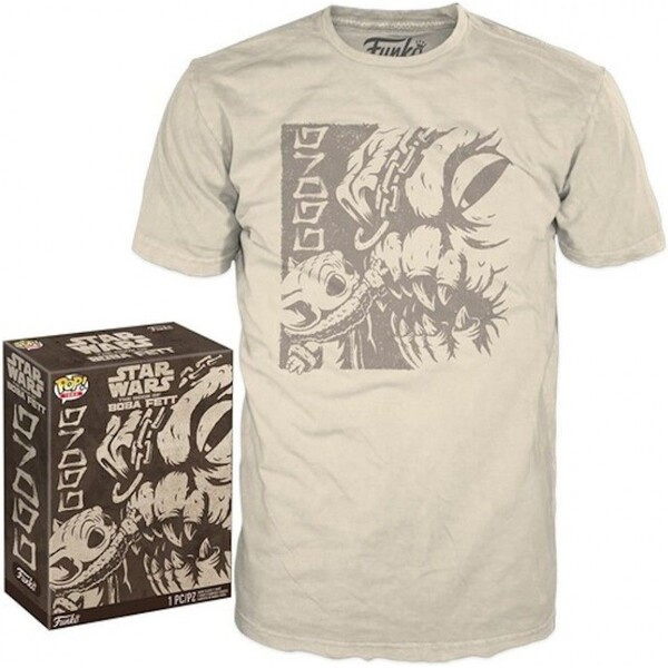 Funko Boxed Tee: Star Wars - Grogu w/Rancor XL Béžová