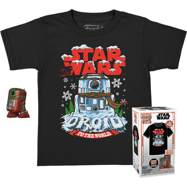 Funko Pocket POP! & Tee: Star Wars - Holiday R2D2 XL (dětské)
