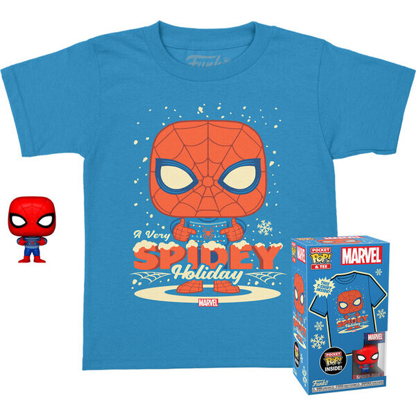 Funko Pocket POP! & Tee: Marvel - Holiday Spiderman XL (dětské)