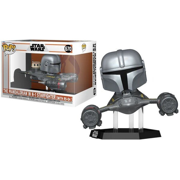 Funko Pop! Rides Star Wars The Mandalorian The Mandalorian in N1 Starfighter with R5 D4 670