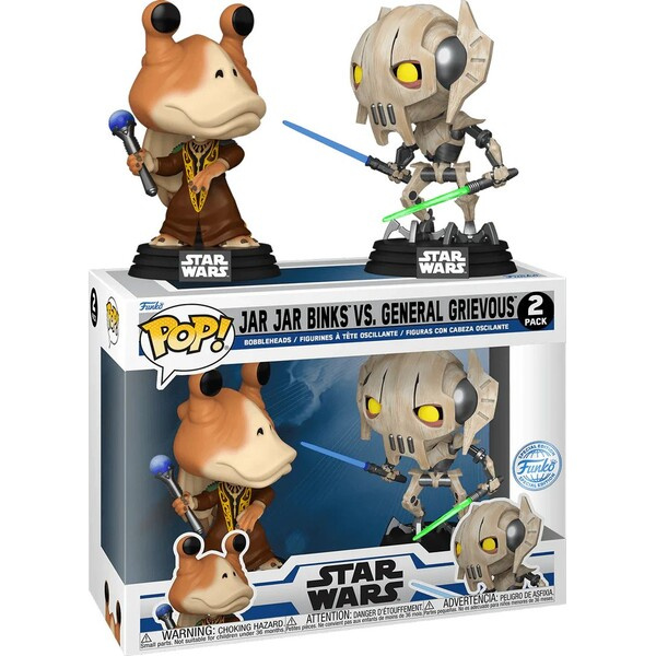 Funko Pop! 2 Pack Star Wars Jar Jar Binks Vs. General Grievous Special Edition