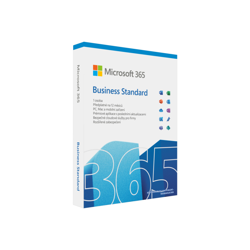 Microsoft 365 Business Standard 1 rok CZ krabicová verze KLQ-00643 nová licence