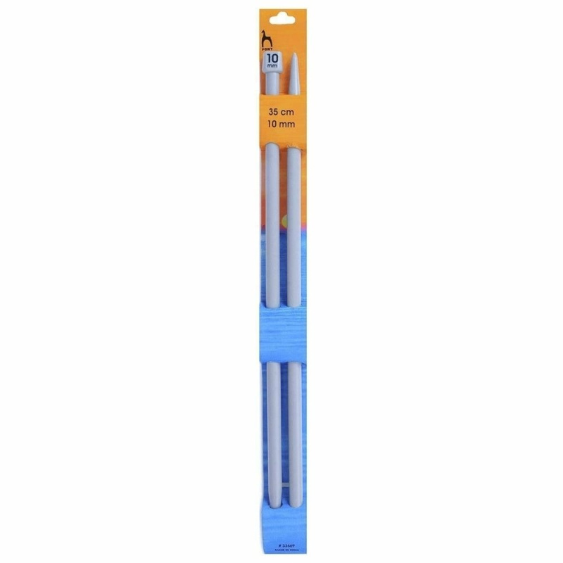 Storex Pletací jehlice PONY, hliníkové, rovné, 2 kusy, délka 35cm, velikost 10m