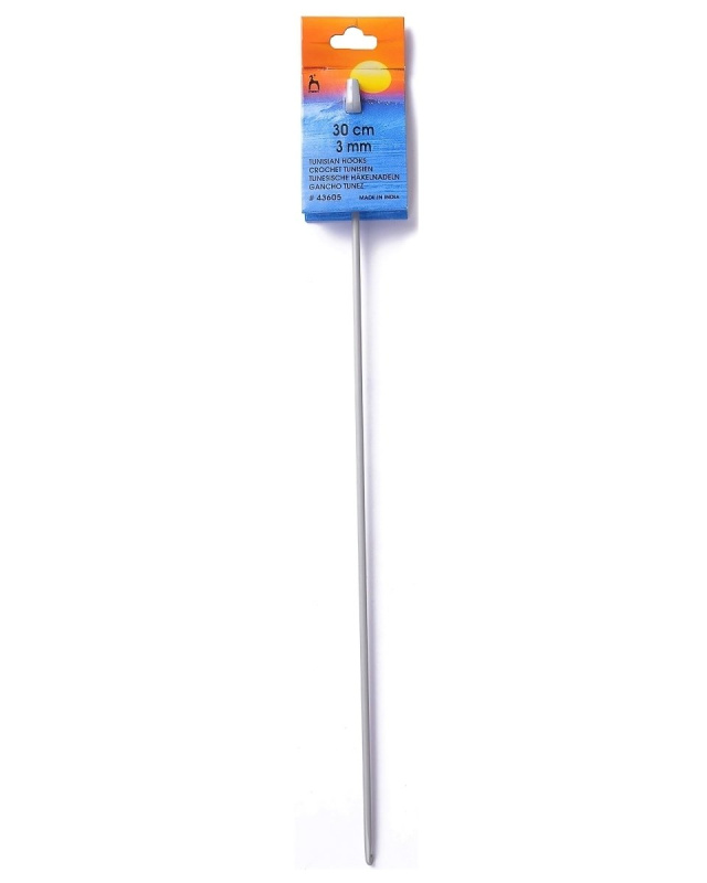 PONY Háček na háčkování PONY, tuniský hliníkový 43605, velikost 3mm, délka 30cm