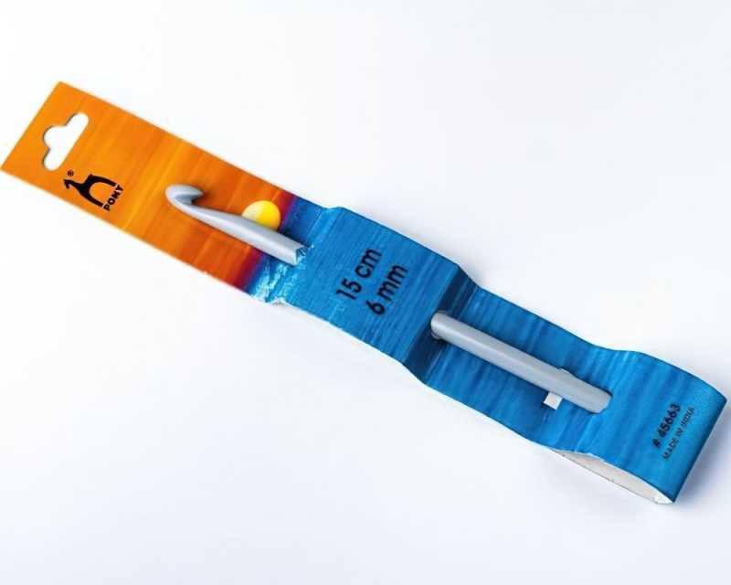 PONY Háček na háčkování PONY, plastový 45663, velikost 6mm, délka 15cm