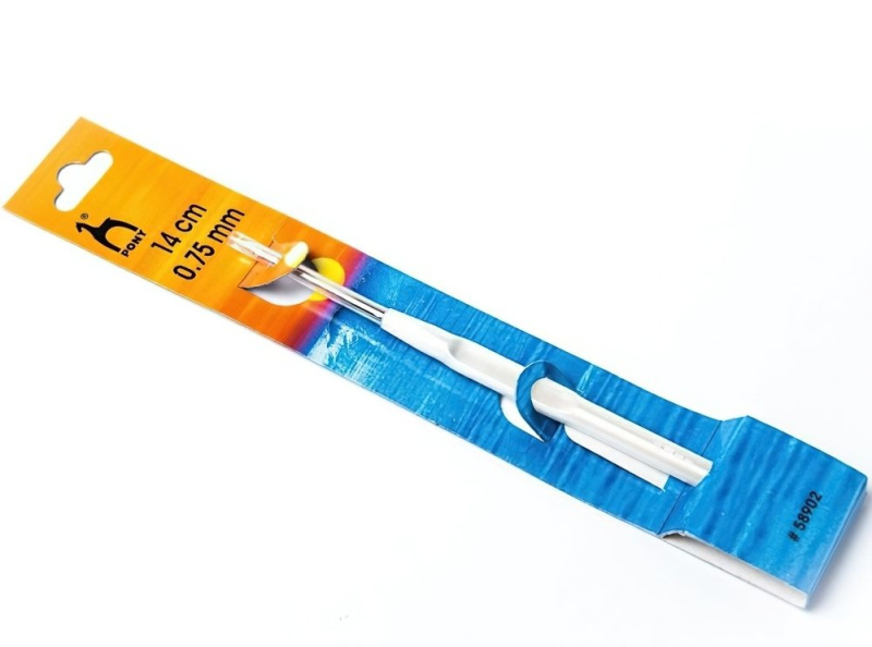 PONY Háček na háčkování PONY, ocelový s ručkou 58902, velikost 0,75mm, délka 14cm