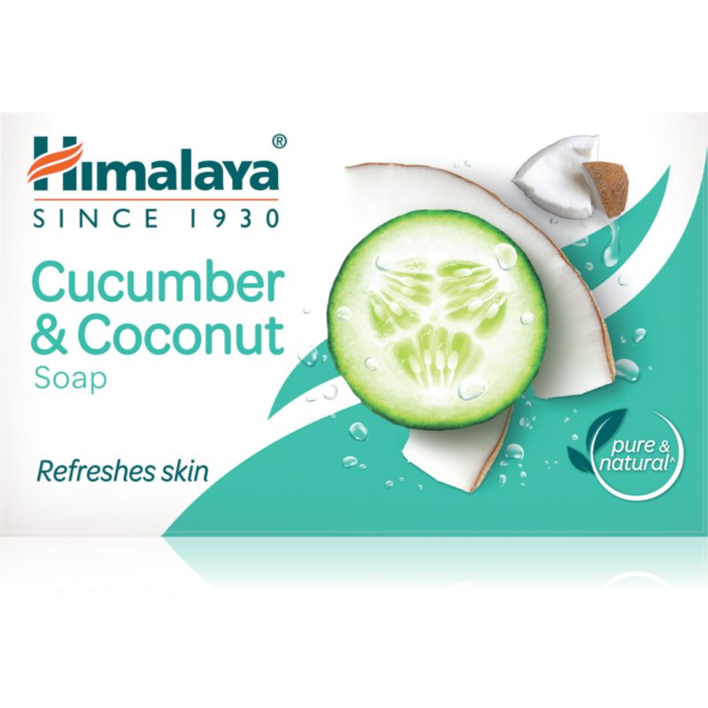 Himalaya Herbals Cucumber & Coconut tuhé mýdlo s osvěžujícím účinkem 75 g
