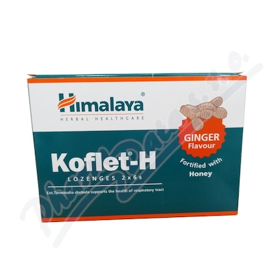 Himalaya Koflet-H s medem a zázvorem, 12 pastilek