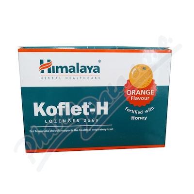 Himalaya Koflet-H s medem a pomerančem, 12 pastilek