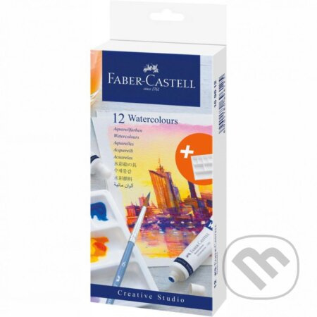 Akvarelové barvy Faber-Castell 12 barev, tuba 9 ml Faber-Castell