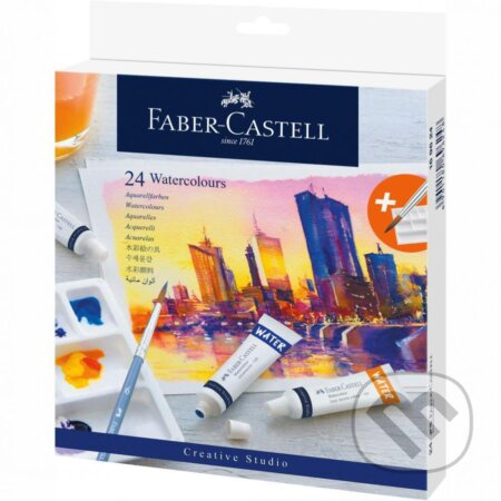 Akvarelové barvy Faber-Castell 24 barev, tuba 9 ml Faber-Castell