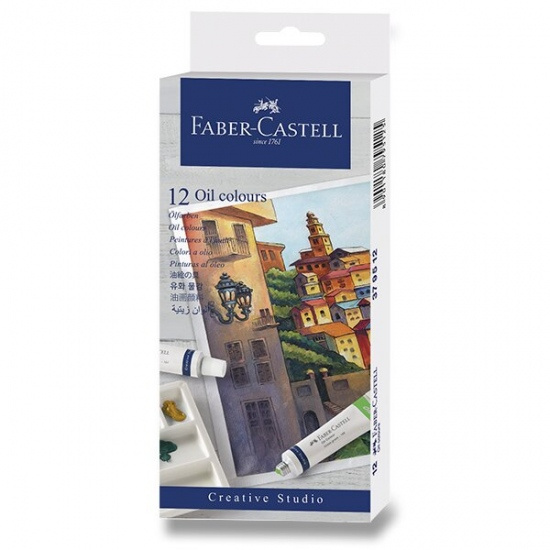 Olejové barvy Faber-Castell 12 barev, tuba 9 ml Faber-Castell