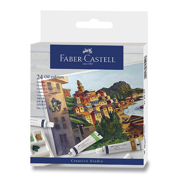 Olejové barvy Faber-Castell 24 barev, tuba 9 ml Faber-Castell