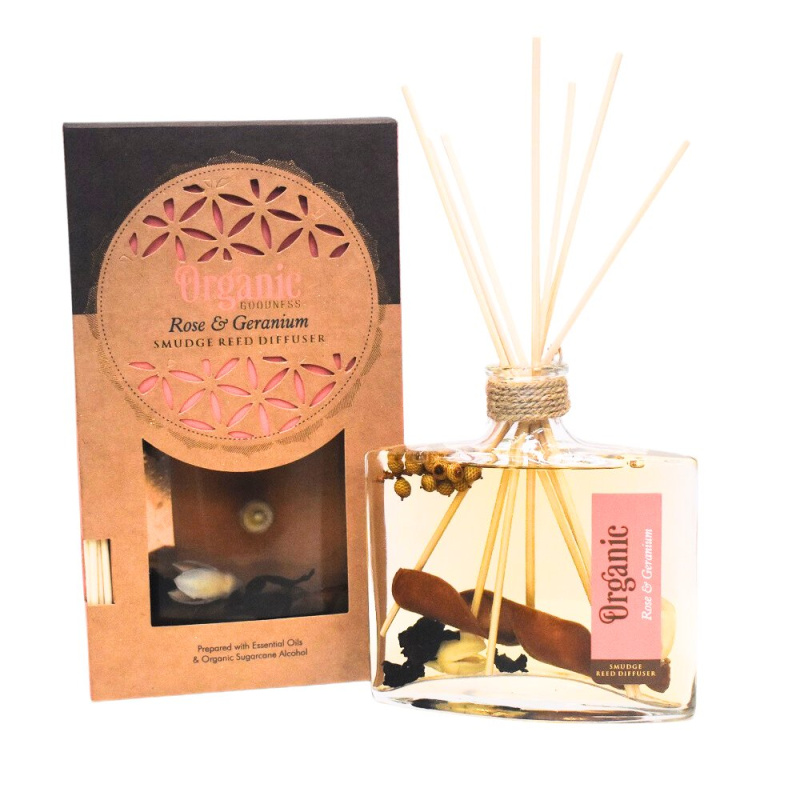 Organic Goodness - vonný difuzér - 150 ml, Rose & Geranium