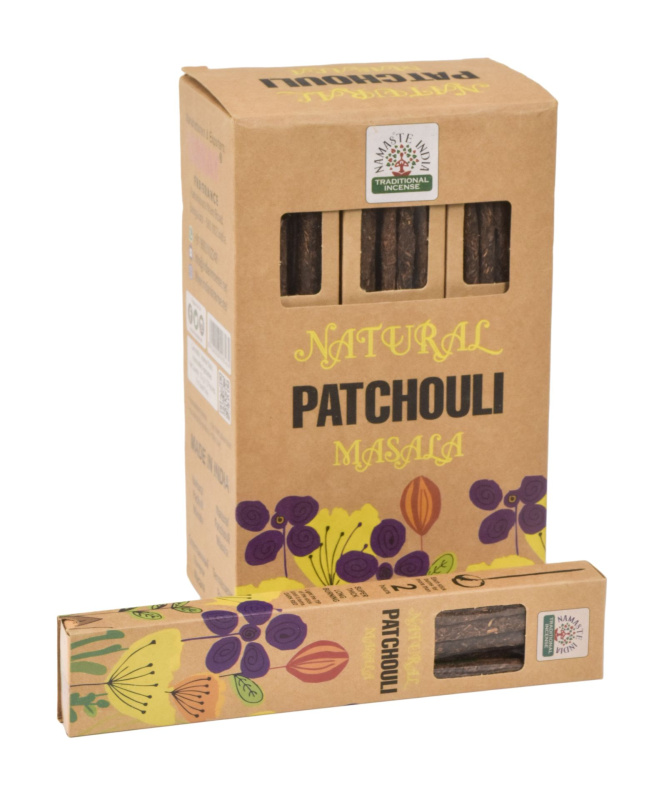 Sanu Babu Vonné tyčinky, Patchouli, Natural Masala, 23cm, 30g (Orkay)