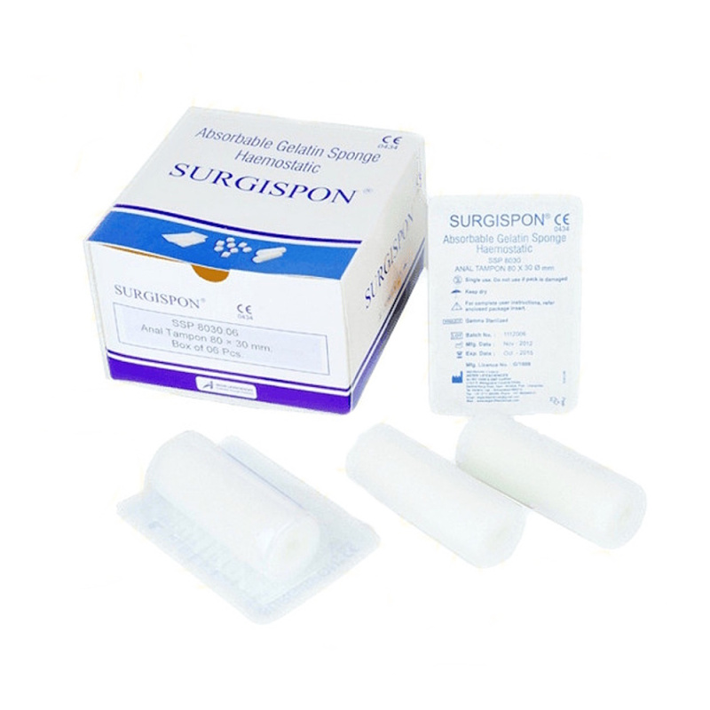 SURGISPON Tampon 80 x 30 mm 6 kusů