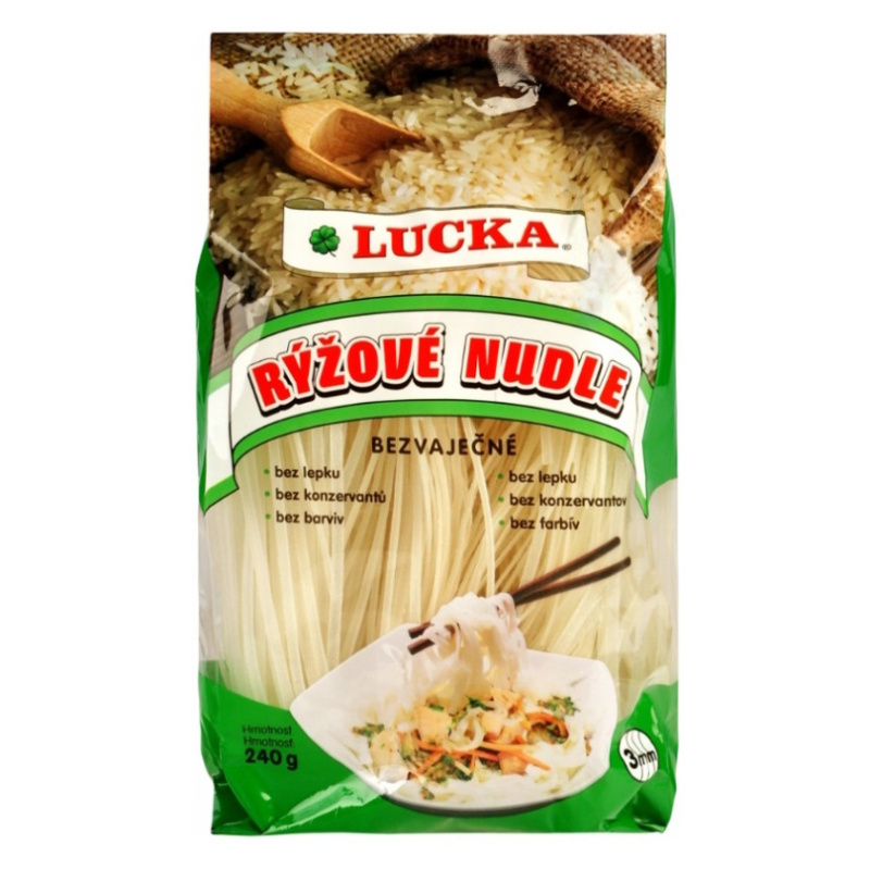 Lucka Rýžové nudle 3mm bezlepkové 240 g