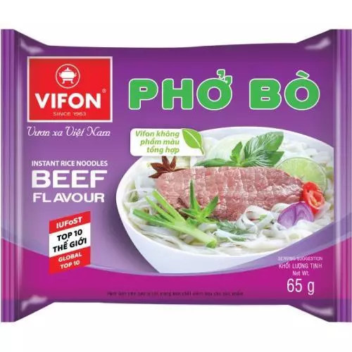 Vifon instantní rýžové nudle s příchutí hovězí 60g (PHO BO)