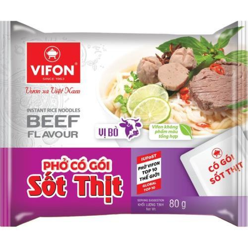 Vifon instantní rýžové polévka s příchutí hovězí 80g (PHO BO)