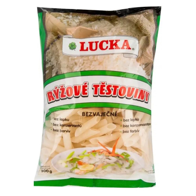 Lucka Těstoviny rýžové bezlepkové 300 g - Penne