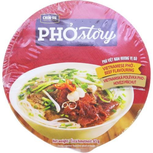 Chin-Su instantní rýžové nudle v misce s hovězí příchutí 65g