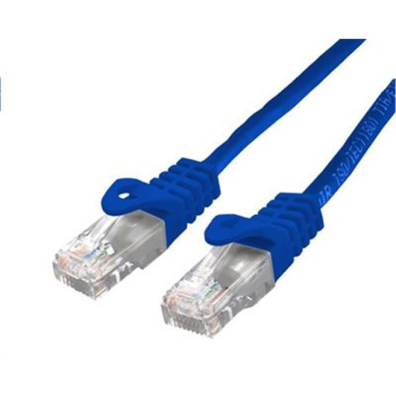 Kabel C-TECH patchcord Cat6, UTP, modrý, 3m