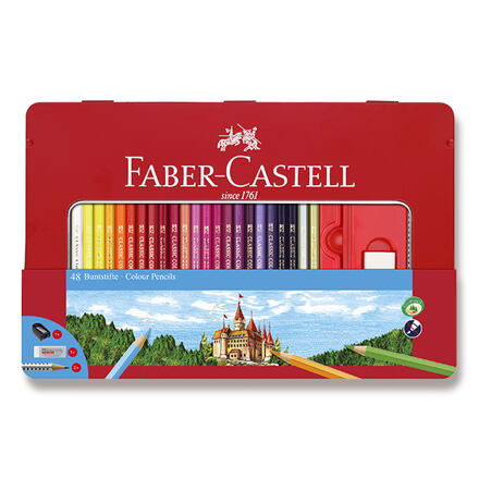 Pastelky Faber-Castell s plechovým pouzdrem