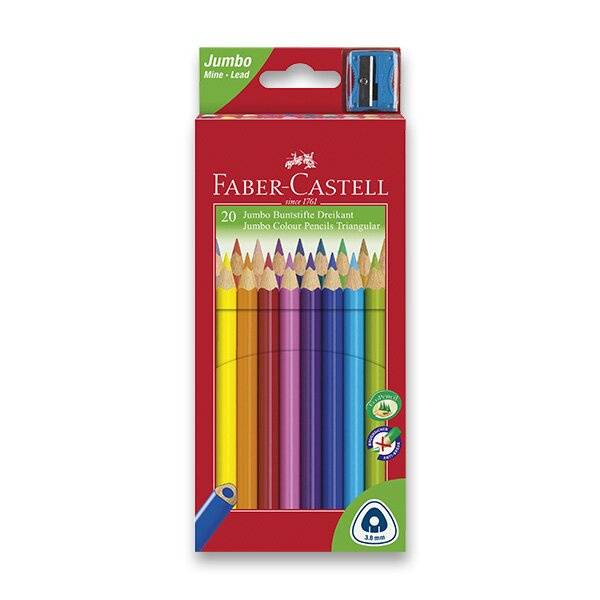 Pastelky Faber Castell trojboké JUNIOR stř.silné - 20 barev Faber-Castell