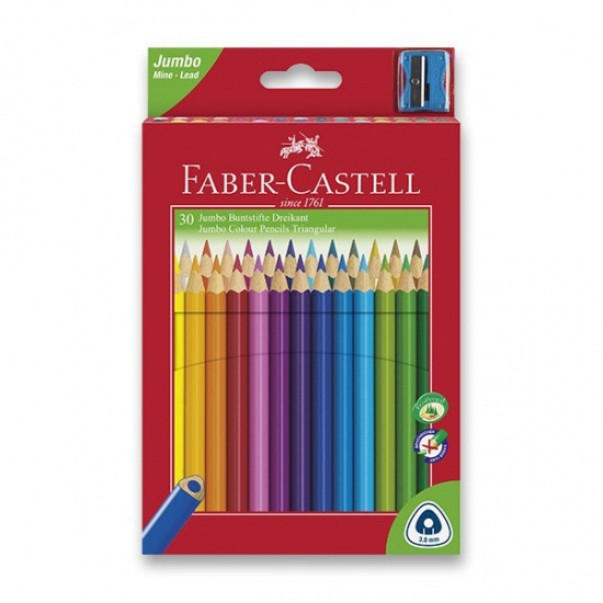Pastelky Faber Castell trojboké JUNIOR stř.silné - 30 barev Faber-Castell