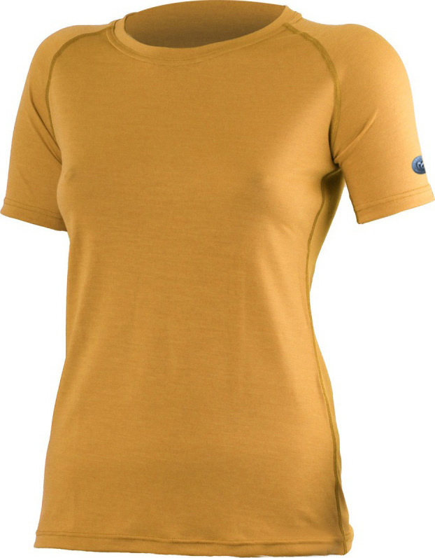 Dámské merino triko LASTING Alea hořčicové Velikost: 2XL