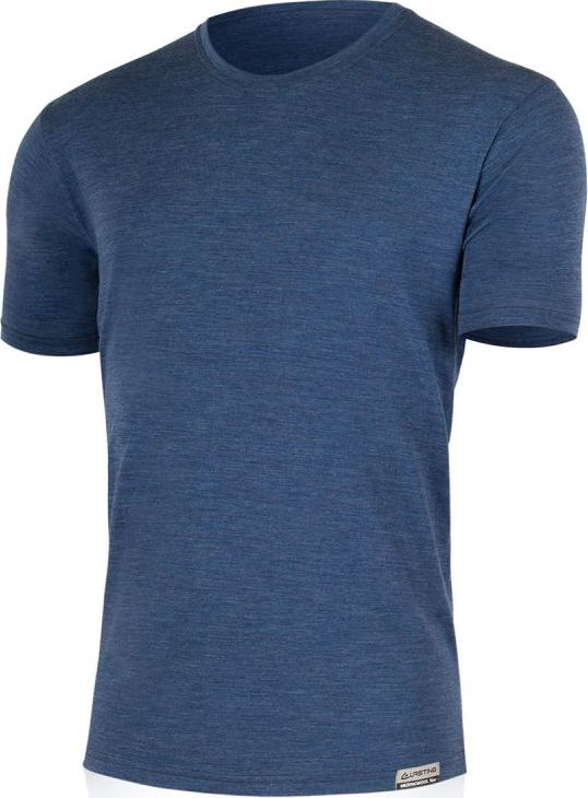 Pánské merino triko LASTING Chuan modré Velikost: XL