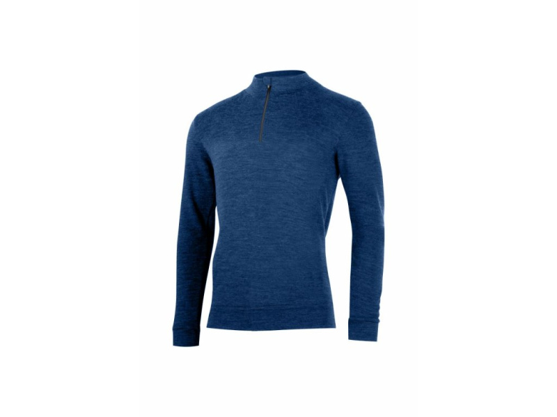 Pánská merino mikina LASTING Beso modrá Barva: Modrá, Velikost: L
