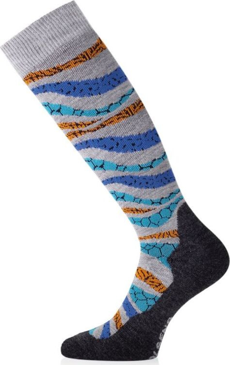 Unisex lyžařské merino podkolenky LASTING Slf šedé Velikost: (34-37) S
