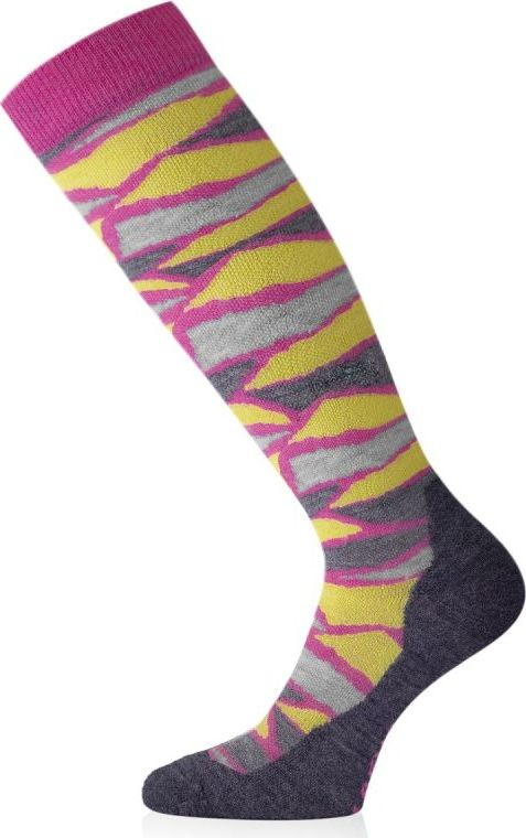 Unisex lyžařské merino podkolenky LASTING Slj růžové Velikost: (34-37) S