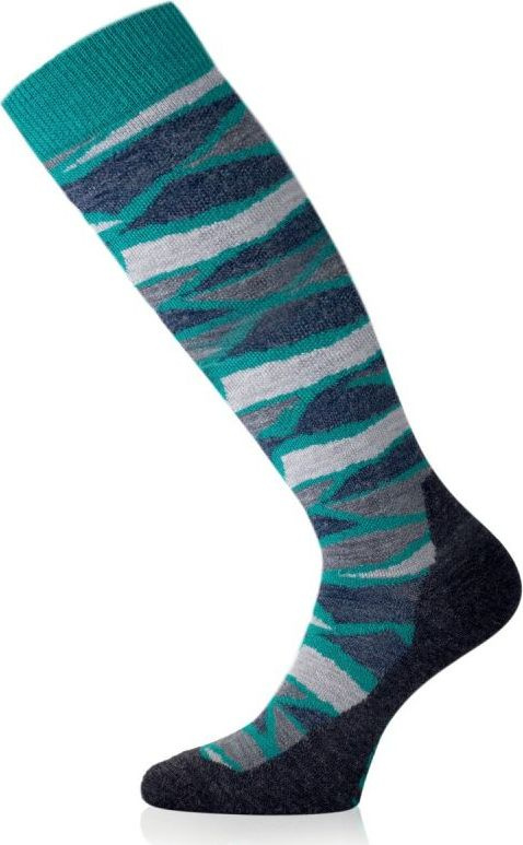 Unisex lyžařské merino podkolenky LASTING Slj modré Velikost: (42-45) L