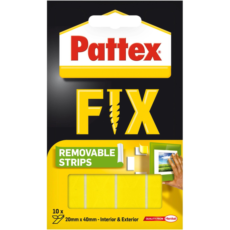Pattex Montážní lepící proužky Super Fix, nosnost 2 kg, 19 x 40 mm