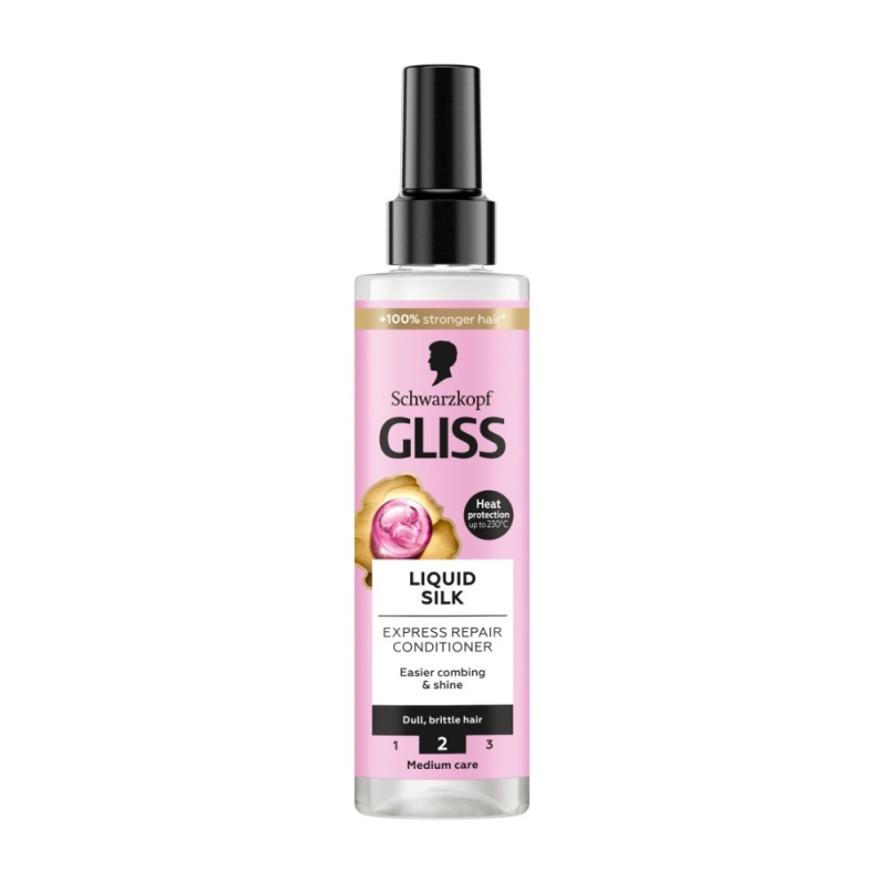 Schwarzkopf Gliss Liquid Silk bezoplachový kondicionér pro posílení a lesk vlasů 200 ml